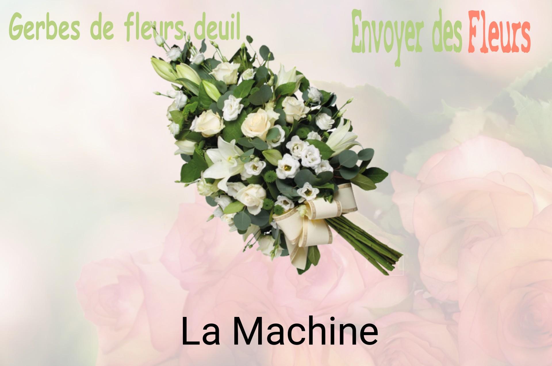 Gerbe de fleurs de deuil livrée à La Machine
